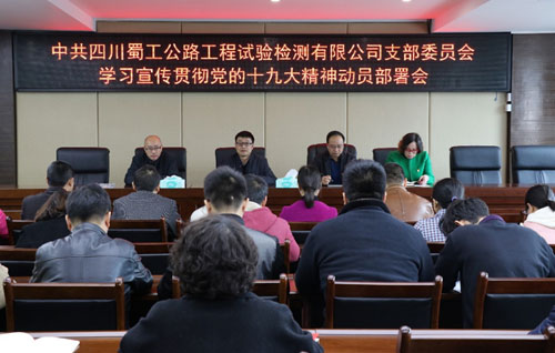 檢測(cè)公司黨支部召開學(xué)習(xí)宣傳貫徹黨的十九大精神動(dòng)員部署會(huì)